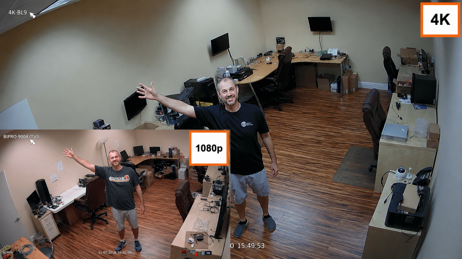Сравнение изображения 4К и 1080p в видеонаблюдении