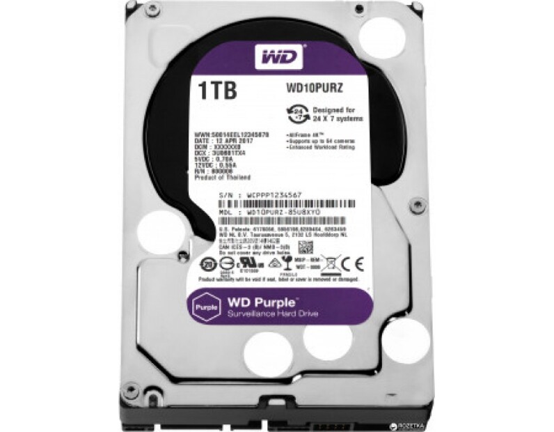 WD Purple WD10PURZ жесткий диск 1 Тб