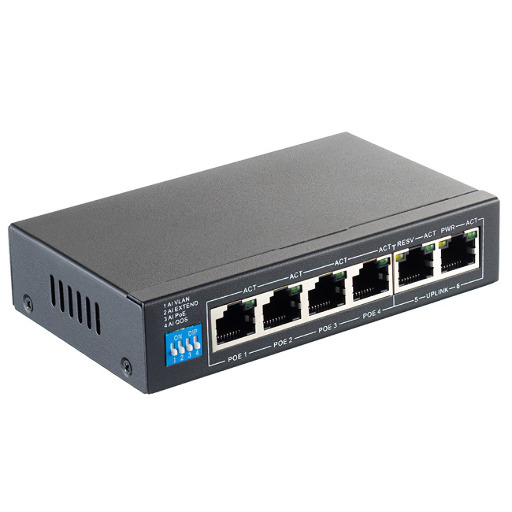 POE коммутатор RedLine RL-SW4P2 6-портовый
