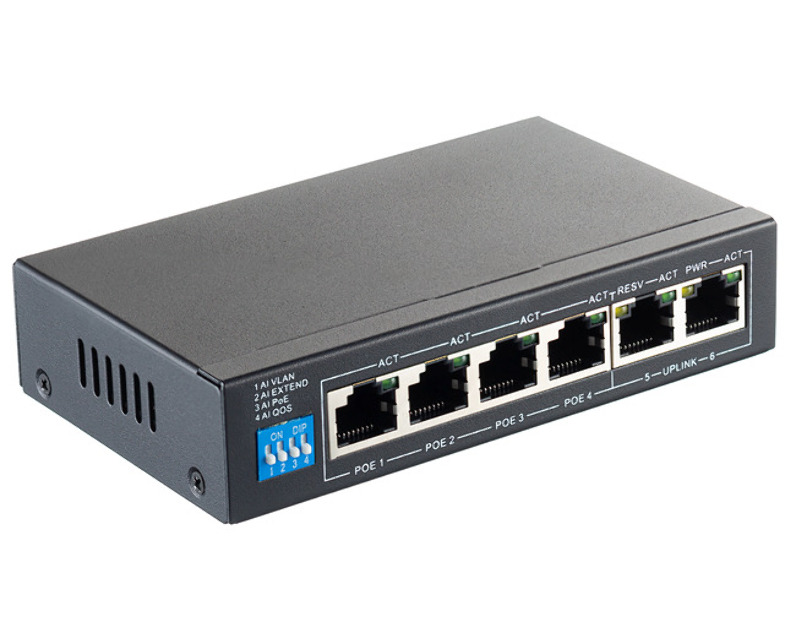 POE коммутатор RedLine RL-SW4P2 6-портовый
