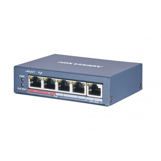 POE коммутатор Hikvision DS-3E0105P-E(B) 4-портовый 