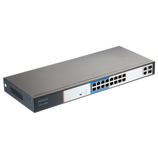 POE коммутатор Redline RL-SW16P2S2 16-портовый