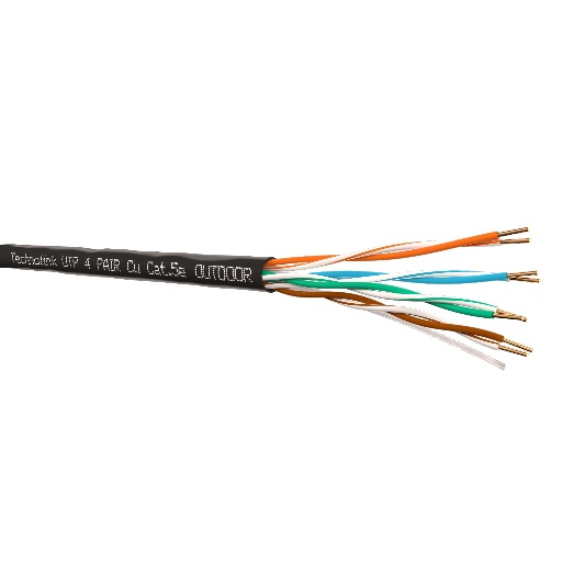Кабель Technolink UTP4 cat.5е, одножильный / 305м / Сu / для наружных работ TL UTP-7308.05e.1H