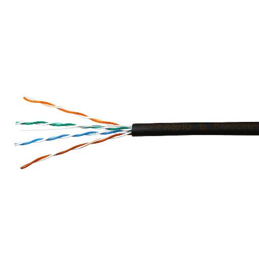 Кабель Skynet Premium UTP4 cat.5е, одножильный / 305м / Cu / Проходит Fluke тест /для наружных работ / черный 1693221