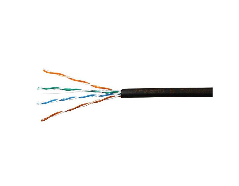 Кабель Skynet Premium UTP4 cat.5е, одножильный / 305м / Cu / Проходит Fluke тест /для наружных работ / черный