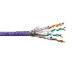 Кабель S/FTP4 cat.7 NETKO /4 пары / 23 AWG BC / экранированный / 305м/ нг(А)-HF LSZH - малодымный, не содержащий галогенов; фиолетовый; одножильный 