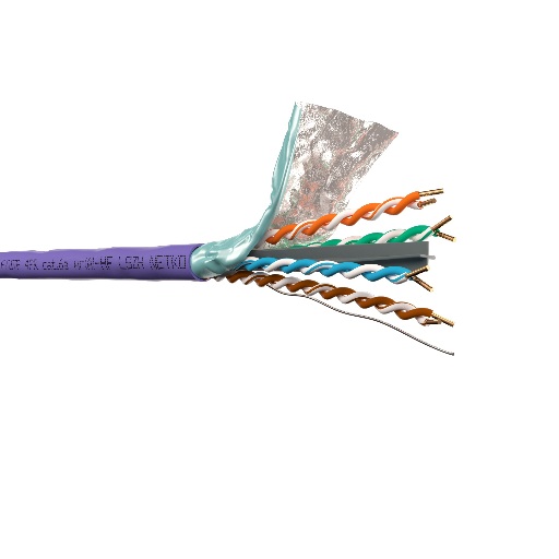 Кабель F/UTP4 (FTP4) cat.6a NETKO /4 пары 23 AWG BC/ 305м / с крестовиной /нг(А)-HF LSZH - малодымный, не содержащий галогенов; фиолетовый; одножильный  NETKO FTP-5298.06A.9B