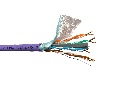 Кабель F/UTP4 (FTP4) cat.6 NETKO /4 пары 23 AWG BC/ 305м / с крестовиной/ нг(А)-HF LSZH - малодымный, не содержащий галогенов; фиолетовый; одножильный 