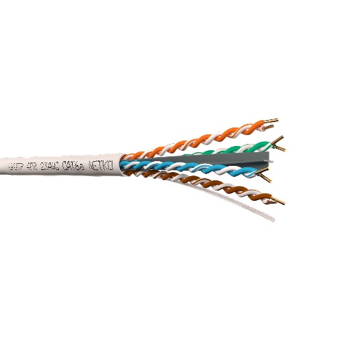Кабель U/UTP4 cat.6a NETKO /4 пары 23 AWG BC / 305м / одножильный, неэкранированный с крестовиной, 305м  NETKO UTP-4910.06A.0B