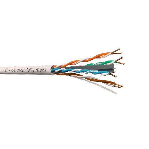 Кабель U/UTP4 cat.6 NETKO /4 пары 23 AWG BC / 305м / одножильный, неэкранированный с крестовиной, 305м  NETKO UTP-2457.06.0B