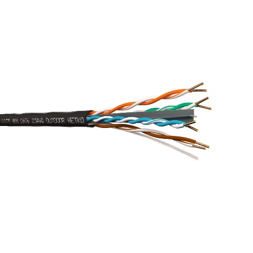 Кабель U/UTP4 cat.6 NETKO, одножильный / 23 AWG BC/ 305м /  с крестовиной, для наружных работ, FLUKE TEST NETKO UTP-5286.06.1H