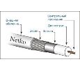 Кабель коаксиальный RG-6U Netko, 75 Ом (CCS, оплетка 32 нити AL), наружный, черный (100м)