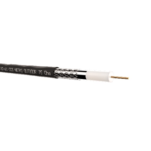 Кабель коаксиальный RG-6U Netko, 75 Ом (CCS, оплетка 32 нити AL), наружный, черный (100м) NETKO CXC-3120.3X.1B