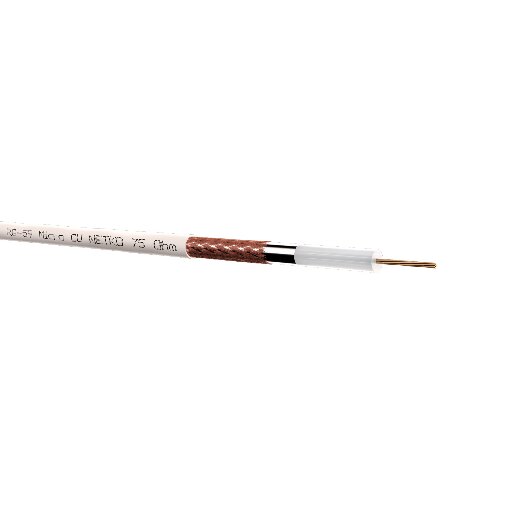 Кабель коаксиальный RG-59U micro Netko (CU, оплетка 64 нити CCA), белый (200м) NETKO CXC-4889.0X.0B