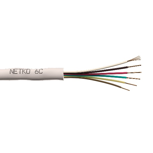 Кабель Телефонный 6с, CCS, Netko, 100м, круглый, белый  NETKO PHC-3409.3X.0B