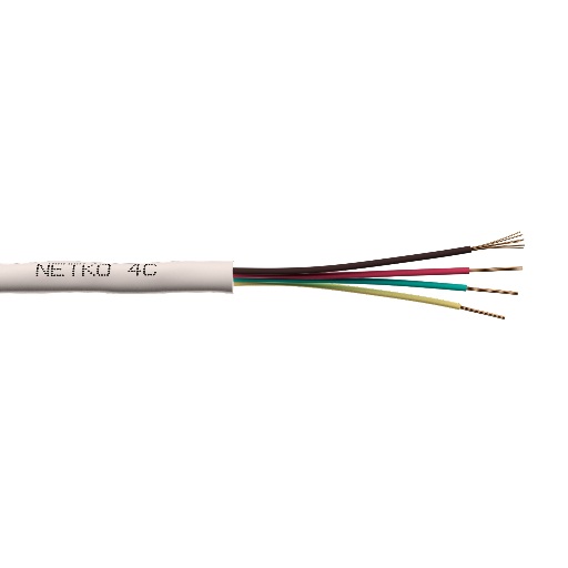 Кабель Телефонный 4с, CCS, Netko, 100м, круглый, белый  NETKO PHC-3145.3X.0B