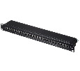 Патч-панель FTP, 19", 24 порта RJ45, cat.5е, 1U, Dual Type, Netko СКС, черная "J"