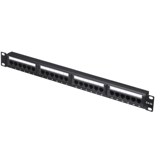 Патч-панель UTP, 19", 24 порта RJ45, cat.5е, 1U, 110 Type, "L" 610305