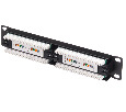 Патч-панель UTP, 10", 12 портов RJ45, cat.5е, 1U, 110 Type, "L"