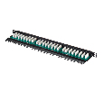 Патч-панель UTP, 19", 24 порта RJ45, cat.6, 0,5U, Dual Type, Netko СКС, "J"