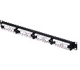 Патч-панель UTP, 19", 24 порта RJ45, cat.6, 1U, Dual Type, с органайзером, "L"