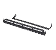 Патч-панель UTP, 19", 24 порта RJ45, cat.6, 1U, Dual Type, с органайзером, "L"