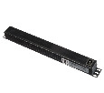 Блок розеток 19", 16А, 8 розеток, без шнура, черный Netko "S"