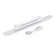 Лампа подсветки в шкаф 19", 1U, 6W, кабель 1,2 метра, серая