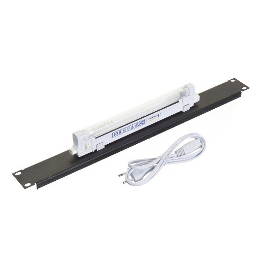 Лампа подсветки в шкаф 19", 1U, 6W, кабель 1,2 метра, черная GA-32-BL