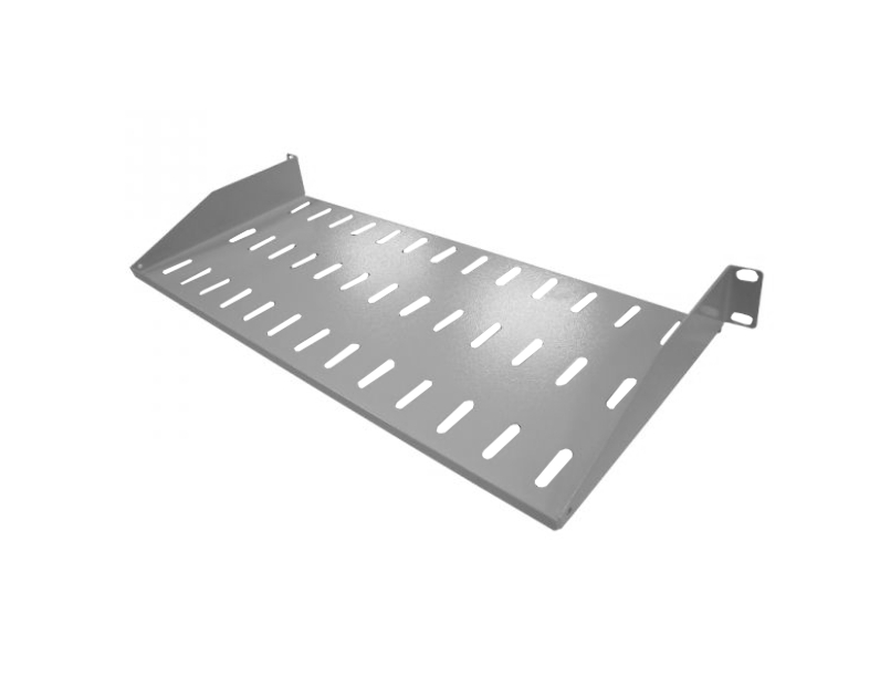 Полка консольная 1U, глубина 200, без крепежа, серая 