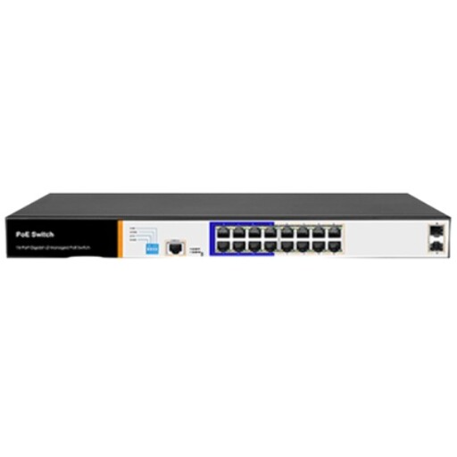 POE коммутатор RedLine RL-SW16P2S2.M 16-портовый