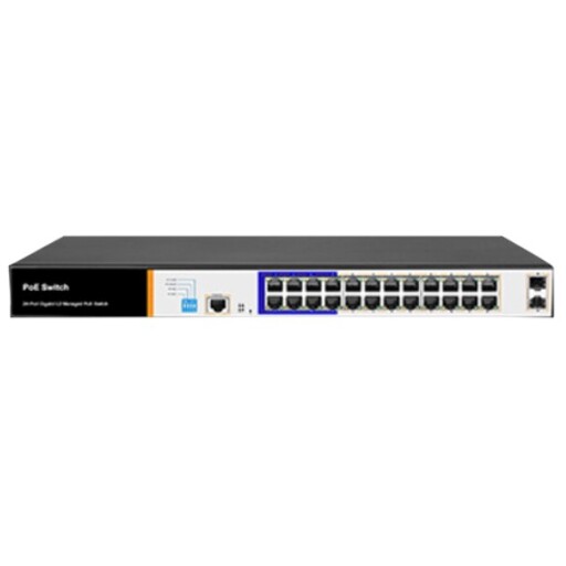 POE коммутатор RedLine RL-SW24P2S2.M 24-портовый
