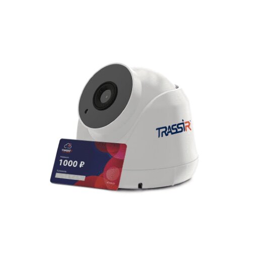 Комплект видеонаблюдения TRASSIR CloudInternalSphere IP-камера 2 Мп Wi-Fi с микрофоном