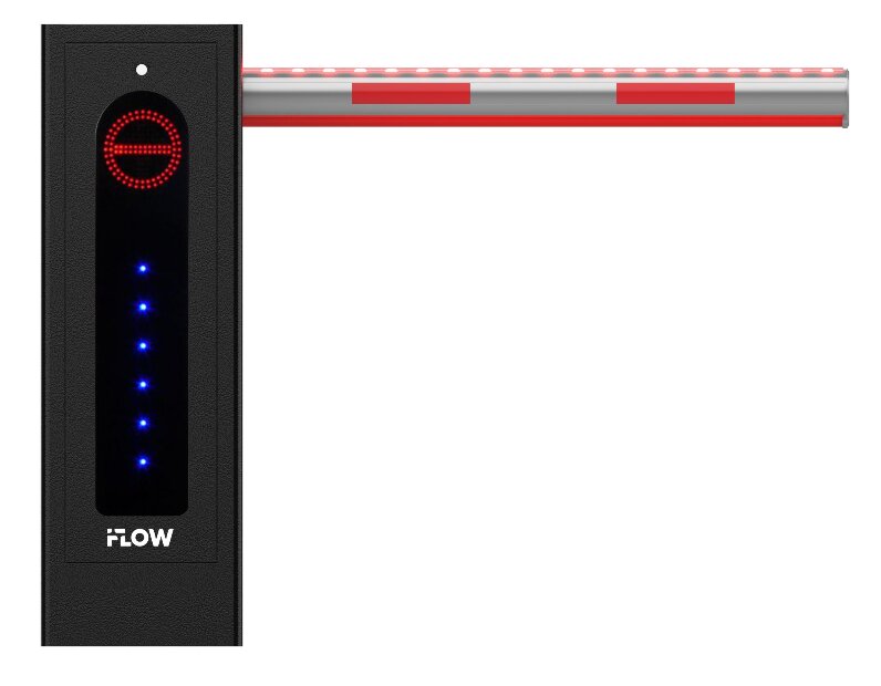Шлагбаум iFlow F-EB-VB0-R/A/B4 + Индикация на корпусе и стреле, 4 м, 3 сек.
