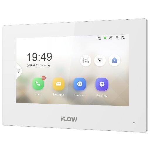 IP монитор видеодомофона iFlow F-VI-3242IPE1/White 7" экран IP‑подключение PoE