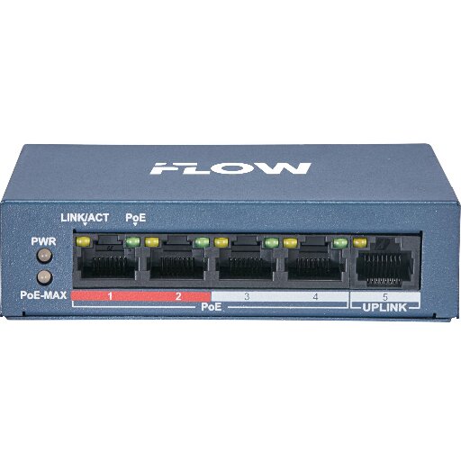 Коммутатор iFlow F-SW-EU205POE-V/L с 4 PoE портами и 35 Вт бюджетом