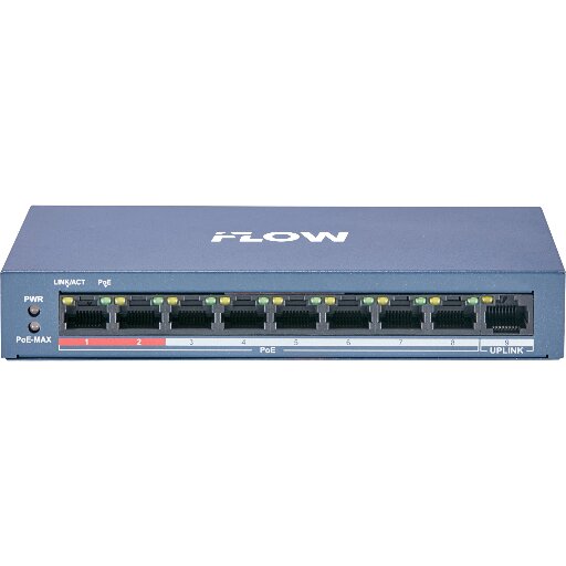 Коммутатор iFlow F-SW-EU209POE-V/L с 8 PoE портами и бюджетом 60 Вт