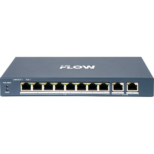 Коммутатор iFlow F-SW-EM410POE-VM/L с 8 PoE портами, VLAN, STP/RSTP