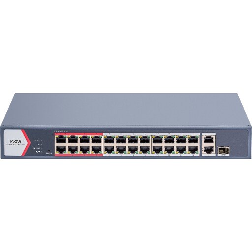 Коммутатор iFlow F-SW-EM426POE-VM/L, 24 PoE порта, бюджет 230 Вт, 14.8 Гбит/с