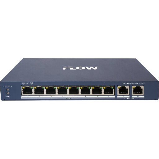 Коммутатор iFlow F-SW-EM610POE-VM: 8 PoE портов, облачное управление