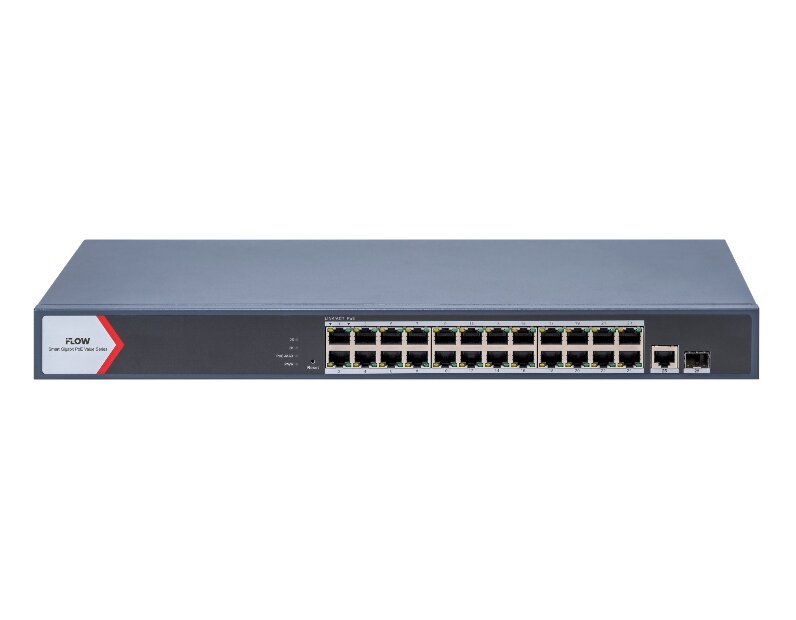 Коммутатор iFlow F-SW-EM626POE-VM + 24 PoE порта, 370 Вт бюджет