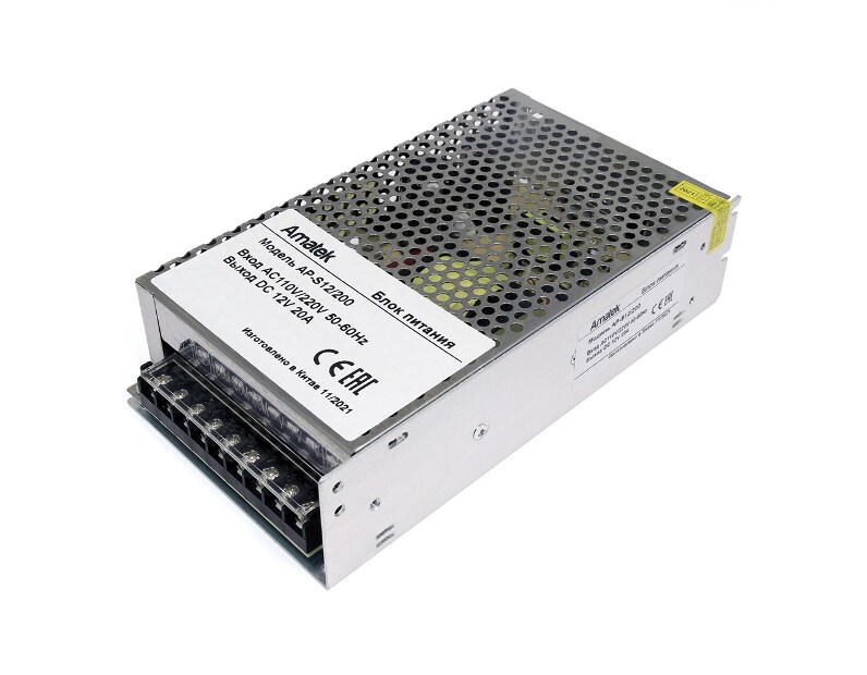 AP-S12/200 - блок питания 12В / 20А стабилизированный