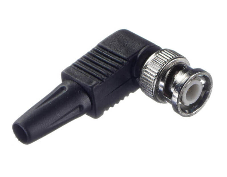 Коннектор BNC-7101B угловой, пластик, медь Optima Netko 52397