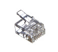 Коннектор RJ12 (6p6c), (нож с 2-мя зубцами), 100шт.,  Optima Netko NC-RJ-12b-(6p6c)