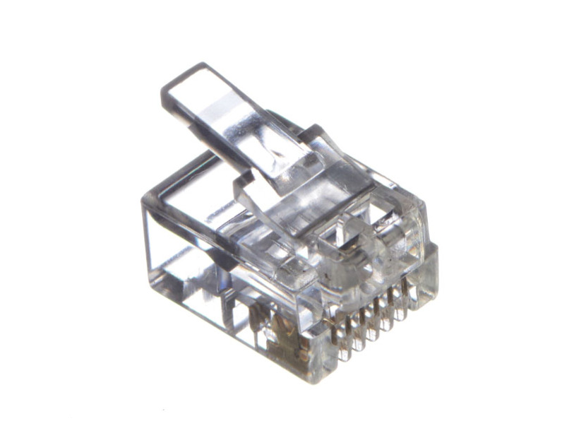 Коннектор RJ12 (6p6c), (нож с 2-мя зубцами), 100шт., Optima Netko NC-RJ-12b-(6p6c)