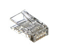 Коннектор RJ45 (8p8c) cat.5е, для одножильного и многожильного кабеля (нож с 2-мя зубцами), 100шт, Optima Netko NC-RJ-45-(8p8c)-ctn