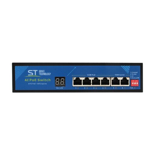 Коммутатор Space Technology ST-S49POE PRO, 4 PoE порта, защита от КЗ 00-00100396