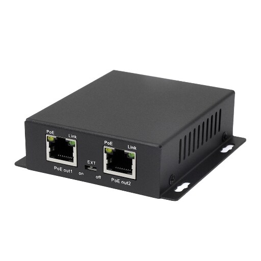 Удлинитель Ethernet на 2 выхода, 1000 Мбит/с Amatek AN-PEG2
