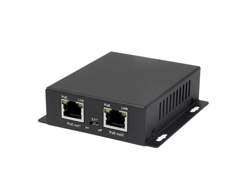 Удлинитель Ethernet на 2 выхода, 1000 Мбит/с Amatek AN-PEG2