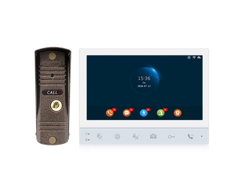 Комплект FHD аналоговой домофонии с WiFi и контроллером ATIX AT-I-K741F/TW (V2) White